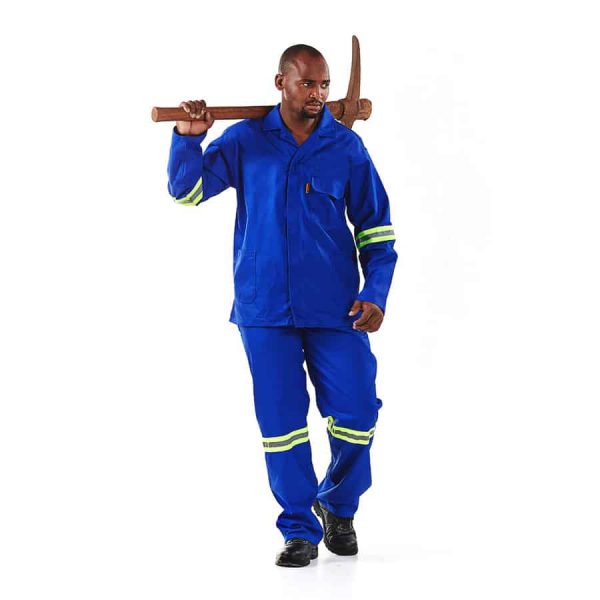 Royal blue work suit